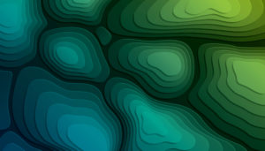Abstract green and blue layered concept art